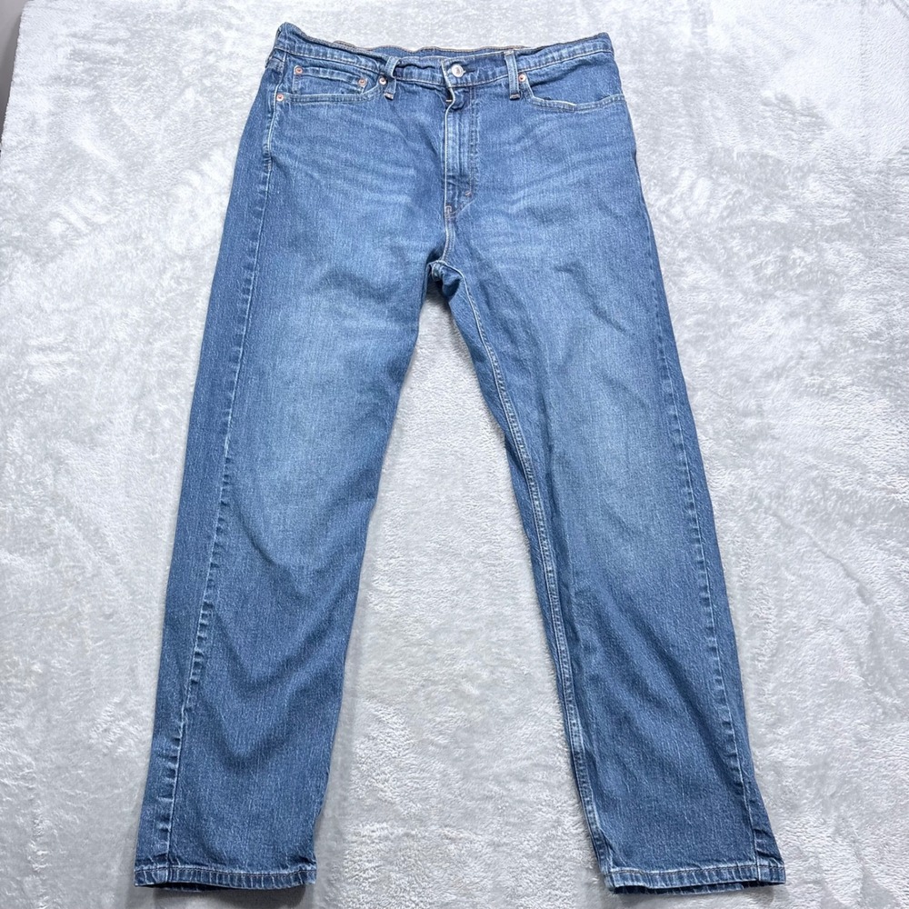 Levis‎ 505 Jeans Mens 38x30 Blue Regular Fit Straight Leg Medium Wash Stretch